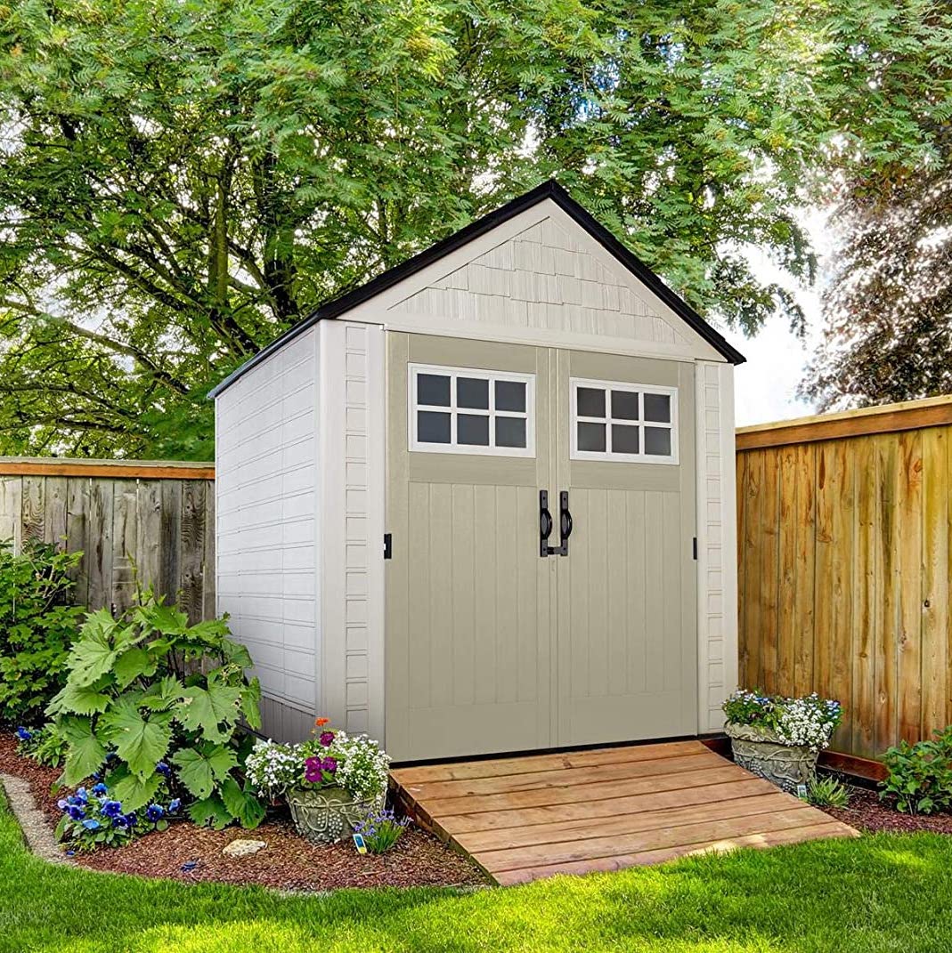 Rubbermaid Resin Weather Resistant Outdoor Storage Shed - Kitchen50