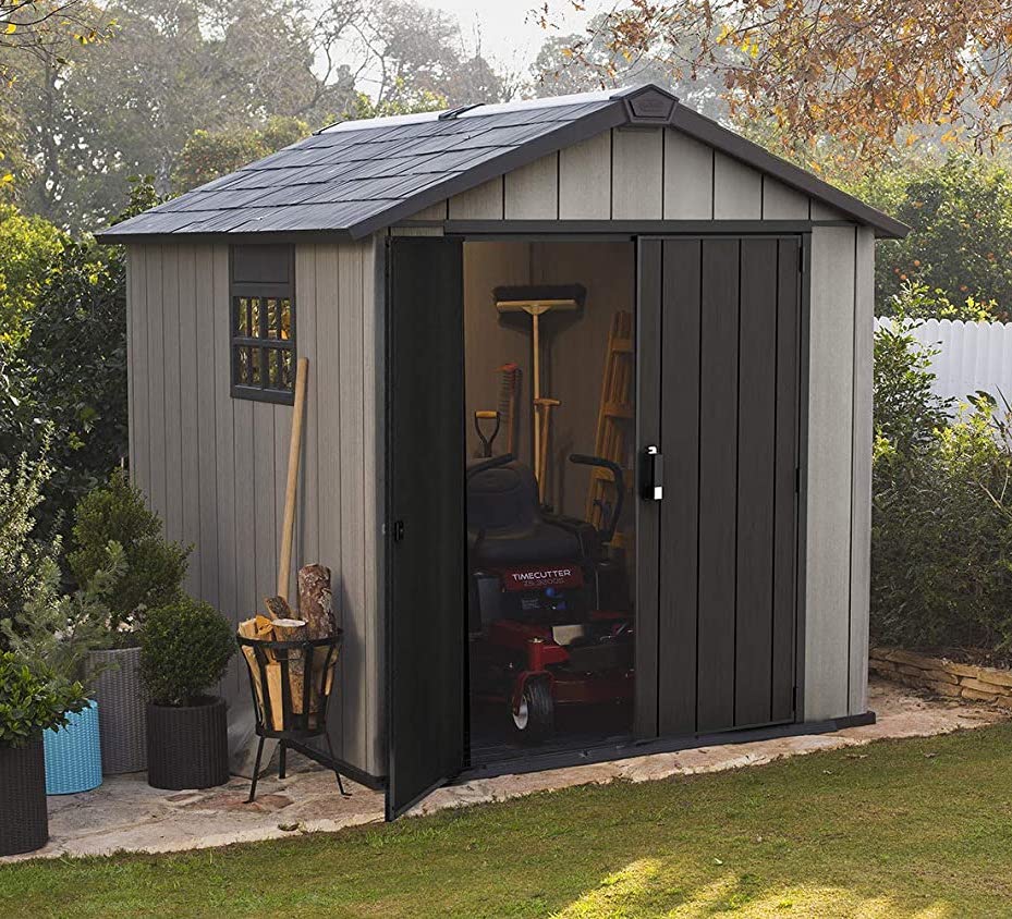 Keter Oakland 7.5x9 Foot Large Resin Outdoor Shed - Kitchen50