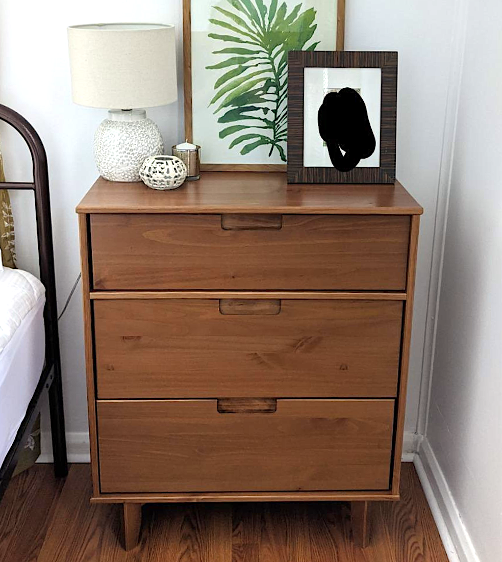 Walker Edison 3 Drawer Mid Century Modern Wood Dresser Bedroom Storage ...